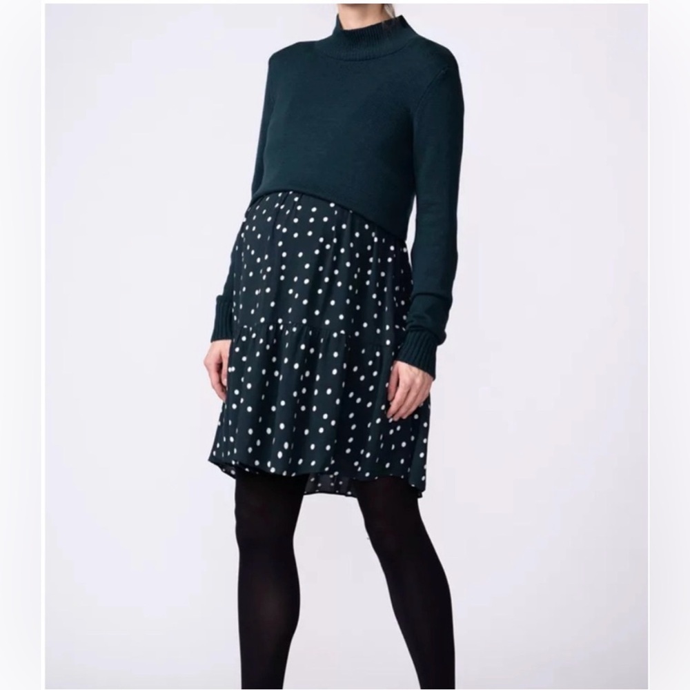 Seraphine Maura 2-in-1 Maternity Nursing Turtleneck Dress size 6